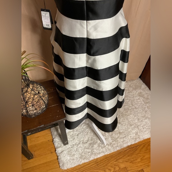 Adrianna Papell Stripe Mikado Fit & Flare Dress - Picture 10 of 12